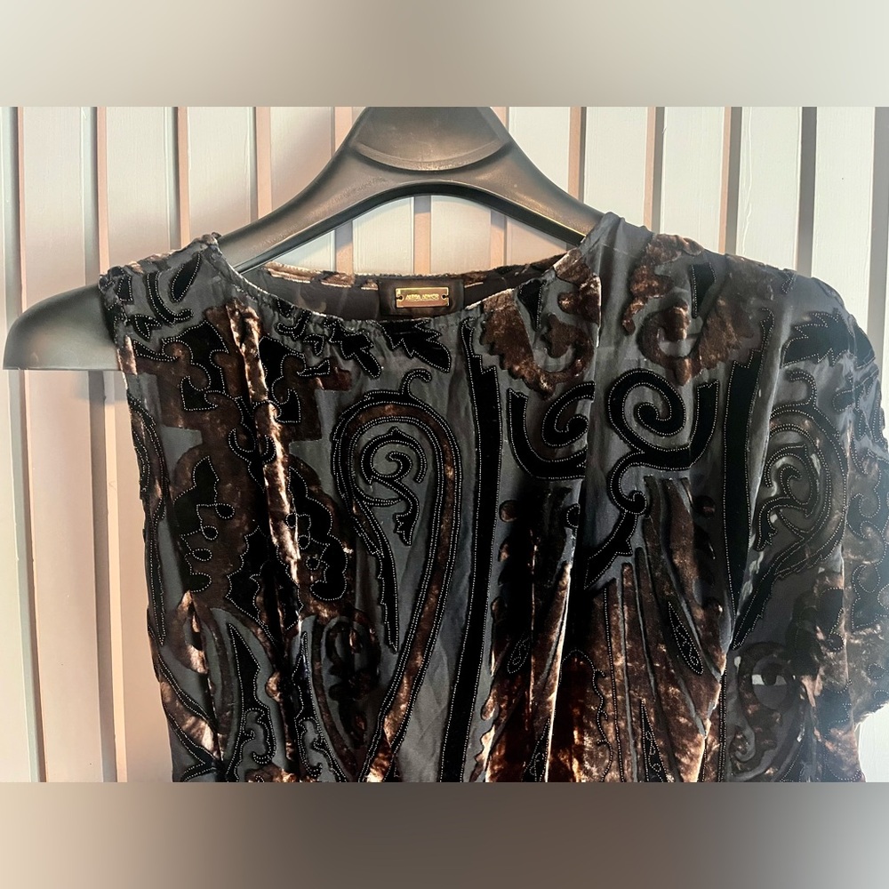 Alexia Admor Velvet & Satin Sequined Dress